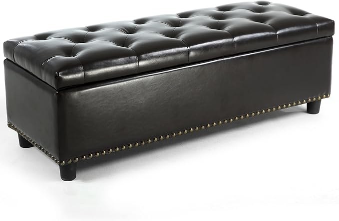 BELLEZE 47" Storage Ottoman, Storage Bench by BELLEZE