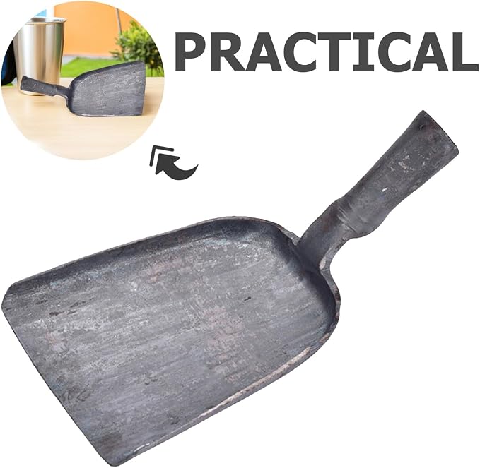 Veemoon Steel Fireplace Ash Shovel, BBQ Charcoal Shovel Small Compact Coal - Image 7