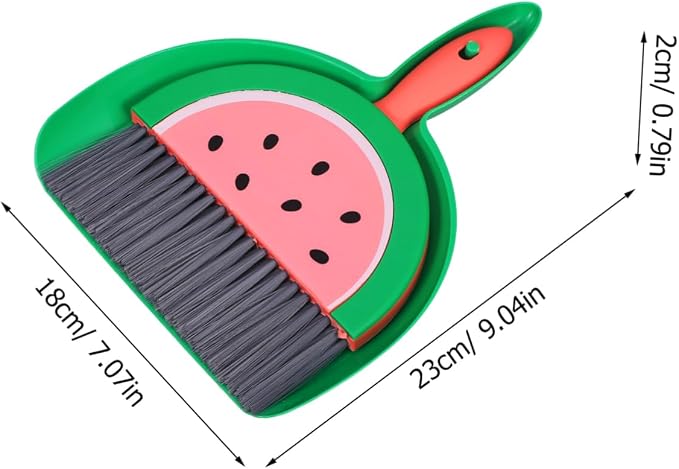 VOSAREA Small Dustpan and Brush Set Watermelon Mini Dustpan and Brush Whisk - Image 2