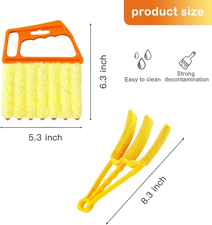 AOCEAN 4 Pcs Blind Cleaner Duster Tool 7-Finger Dusting Cleaner Tool - Image 2
