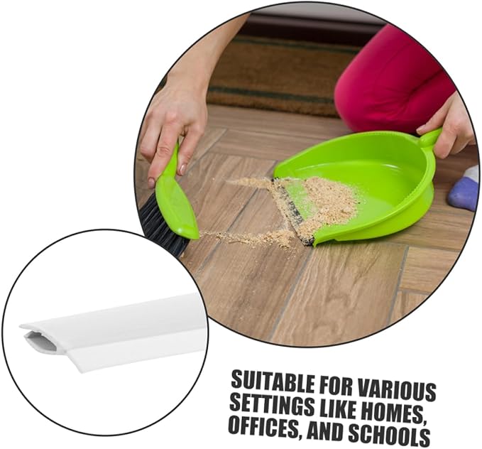 ERINGOGO 2pcs Rubber Dustpan Lip Replacement Strips Soft Edge Accessories - Image 3