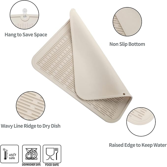 Silicone Dish Drying Mat for Multiple Usage, Easy clean, Eco-friendly, - Image 3