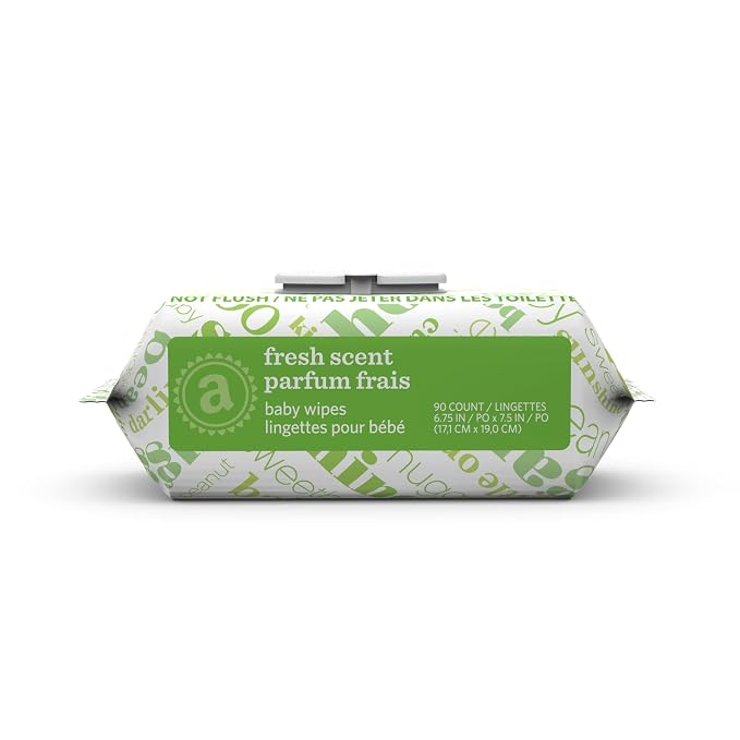 Amazon Elements Baby Wipes, Fresh Scent, Flip-Top Packs, Alcohol-Free, - Image 2