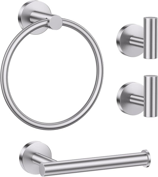 Lairuier Bathroom Hardware Set, 4-pieceTowel Holder Set Include Toilet Paper by LairuierBathroomHardwareSet