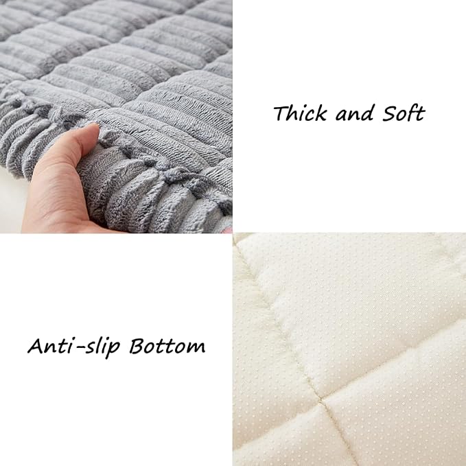 Couch Cover for Dogs Washable, Fuzzy Pet Couch Covers for 3 Cushion Sofa Pet - Image 6