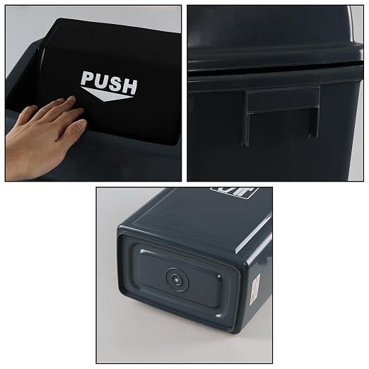 4 Pack 18 Gal Plastic Garage Can - Image 3