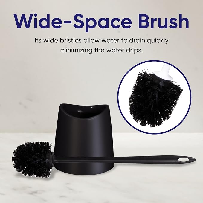 Toilet Brush Cleaner and Holder Black Toilet Bowl Cleaner Brush - Image 7