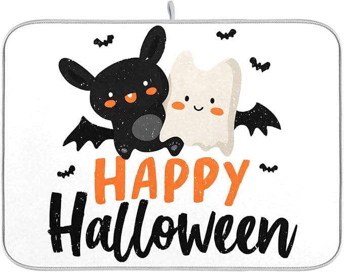 Happy Halloween Dish Drying Mat by OTVEE