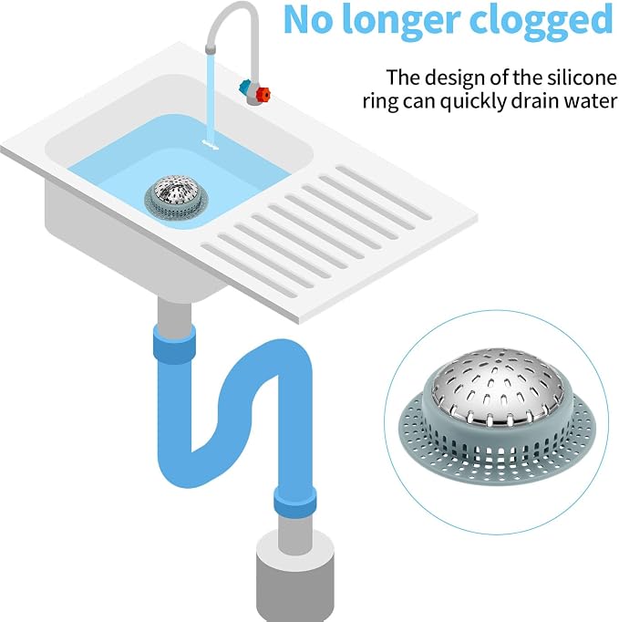 Shower Drain Hair Catcher, Shower Drain Cover, Bathtub Drain Hair Catcher - Image 4