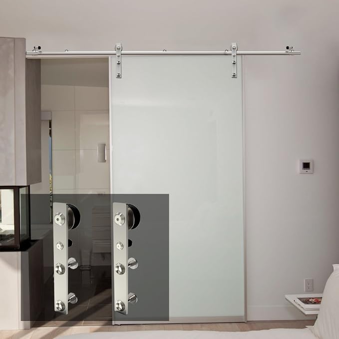 CCJH 10FT Stainless Sliding Barn Door Hardware Kit Heavy Duty - Image 9