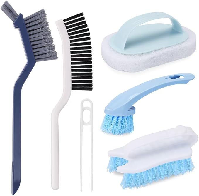 Cleaning Brush Set for Household Use, Scrub Brush, Bathroom Cleaning Brushes by Unknown
