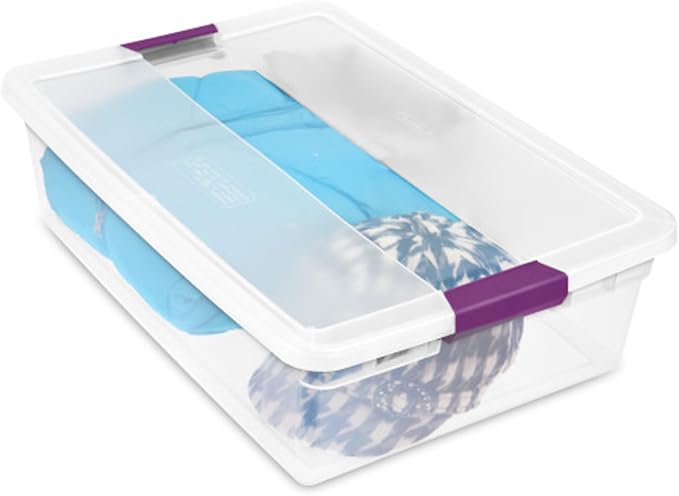 Sterilite 12-Pack 32 Quart ClearView Latch Box, Stackable Organizer Bins - Image 9