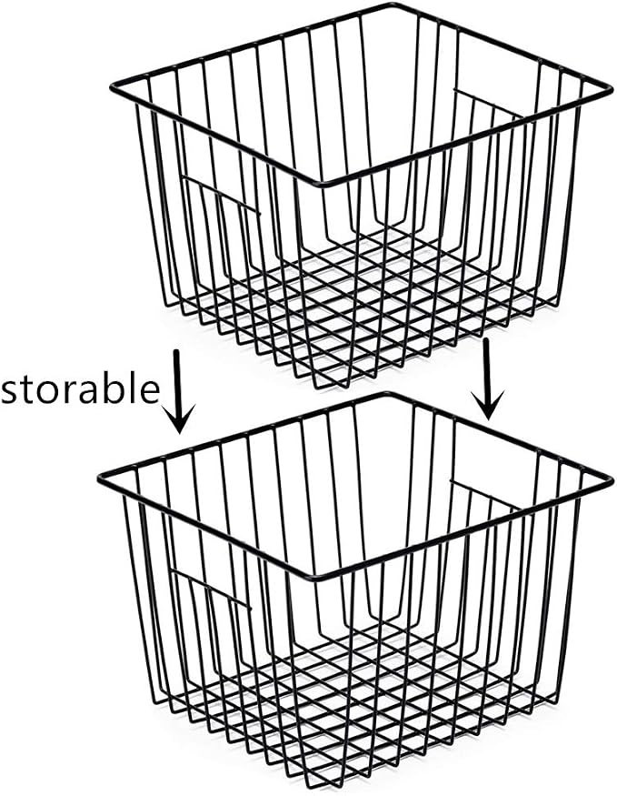 Slideep Refrigerator Freezer Organizer Wire Storage Basket, Farmhouse Food Wire - Image 8