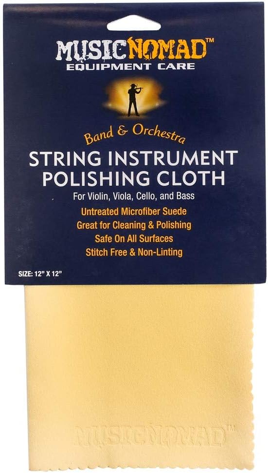 MusicNomad String Instrument Premium Microfiber Polishing Cloth 12" x 12" by MusicNomad