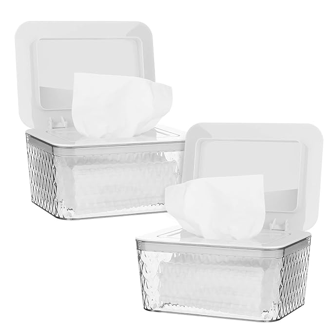 Wipes Dispenser, One-Handed Operation Wipe Holder by Whiidoom