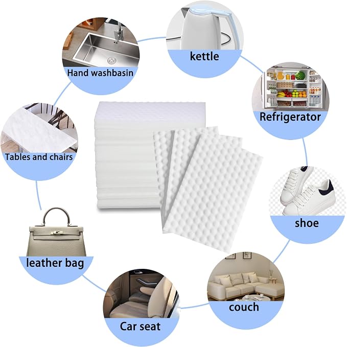 Magic Cleaning Sponge Eraser Sheets, Long Lasting, Disposable Cleaner Pads - Image 6