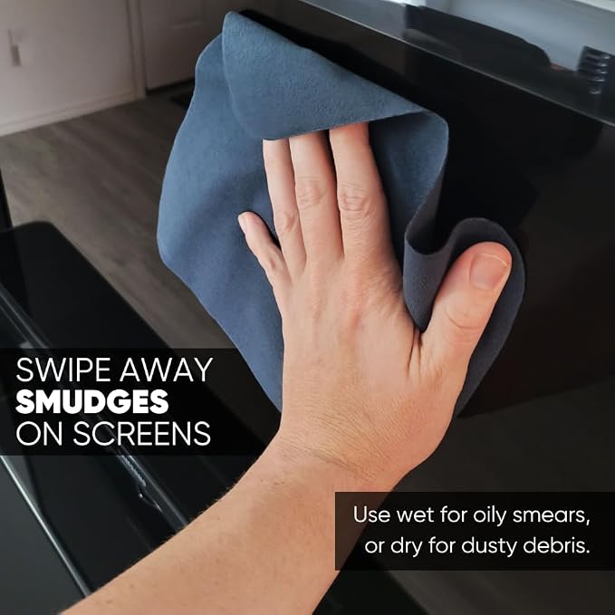 Microfiber Wholesale Premium TV Screen Cleaning Cloth Gray | 14”x14” | 3pk | - Image 5