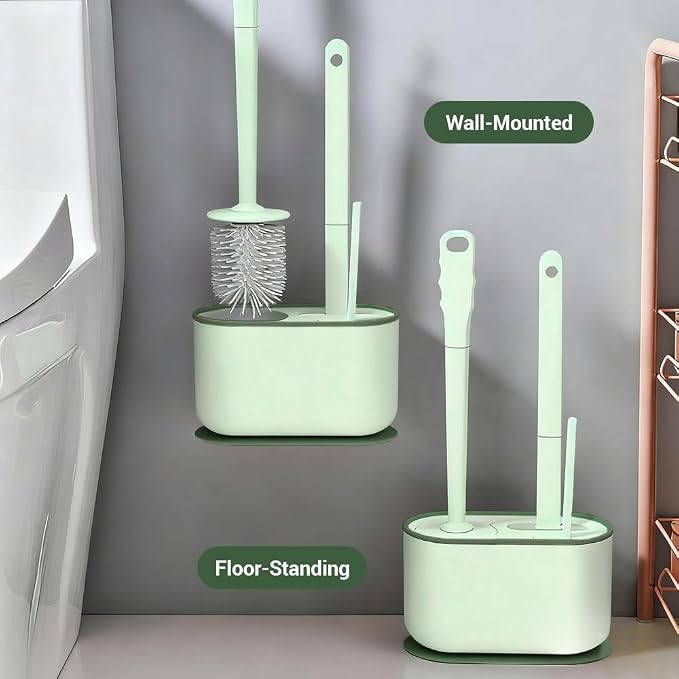 Plastic Toilet Brush Set, Strawberry Green, Bathroom Accessories, Includes 2 - Image 8