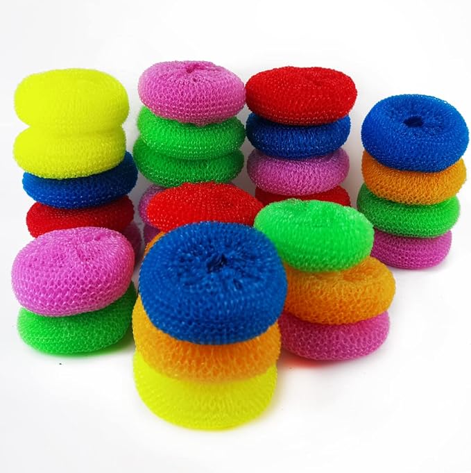 NSBELL 30PCS Plastic Dish Scrubbers - Image 3