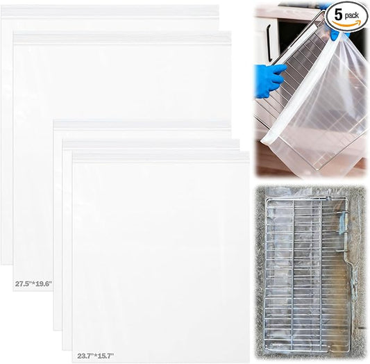 XANGNIER 5 Pack No Scrub Oven Rack Cleaning Bags, No Cleaner Included, No Messy by XANGNIER