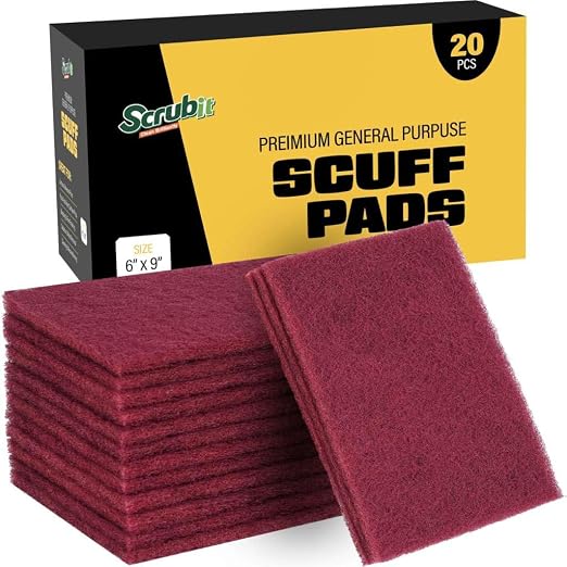 SCRUBIT 6 x 9 in. General Purpose Scuff Pads, Paint Primer Prep Adhesion by SCRUBIT