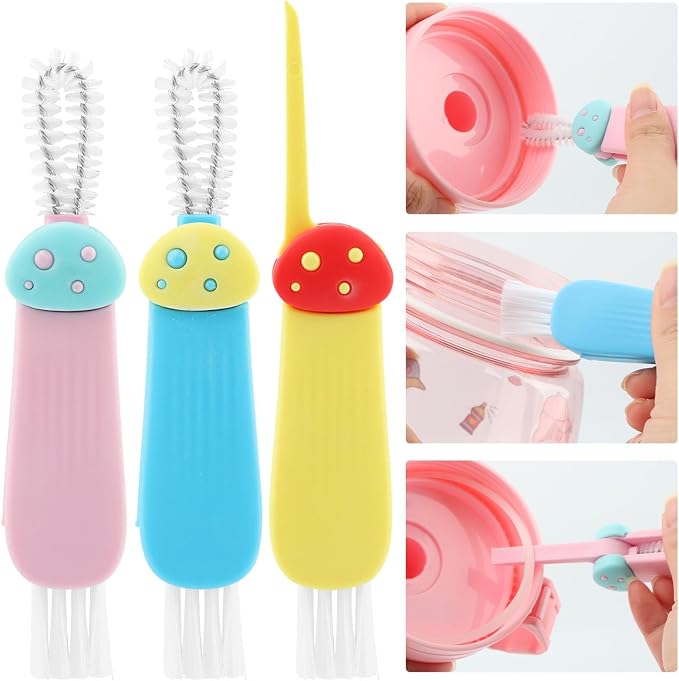 3 in 1 Multifunctional Lid Gap Cleaning Brush Set by EMVANV