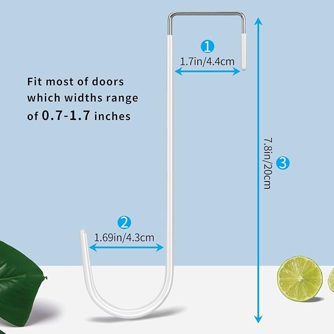 FYY Over The Door Hooks, 6 Pack Upgraded Long Door Hangers Hooks - Image 2