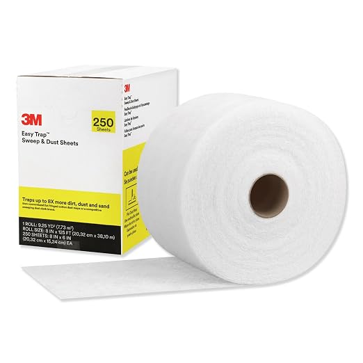 3M Easy Trap Sweep and Dust Sheets, 1 Roll of 250 8" x 6" Sheets, Disposable by 3MIndustrial