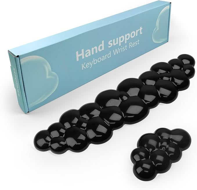 Gel Cloud Keyboard and Mouse Wrist Rest, Cute Wrist Support and Arm Support by KEPUTAIER