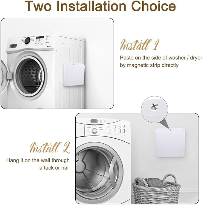 Picowe Magnetic Laundry Storage, Large Lint Holder Bin, Space-Saving Trash - Image 6