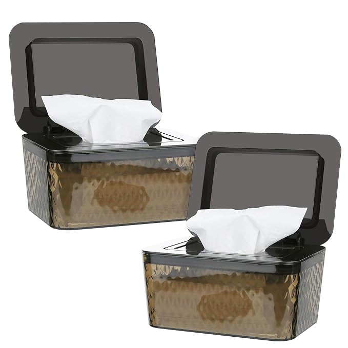 Wipes Dispenser, One-Handed Operation Wipe Holder by Whiidoom