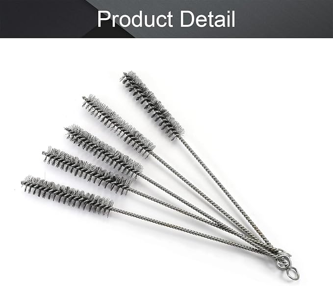 Utoolmart Wire Tube Brushes, Stainless Steel Bottle Bristle Cleaning Spiral - Image 4