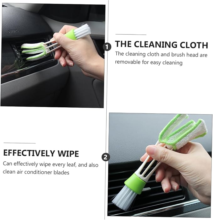 VALICLUD 3pcs Double Ended Car Air Vent Cleaning Brush Mini Duster - Image 8