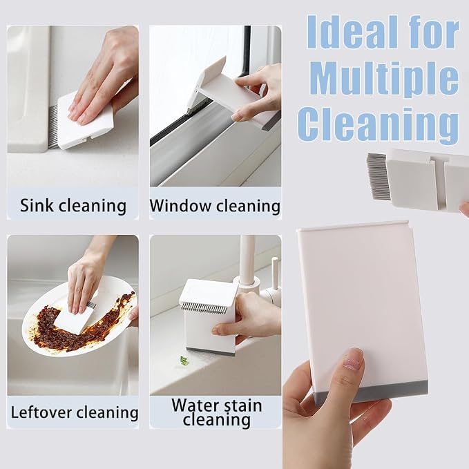Kitchen Sink Squeegee and Countertop Brush, 3 in 1 Mini Squeegee Sponge - Image 4