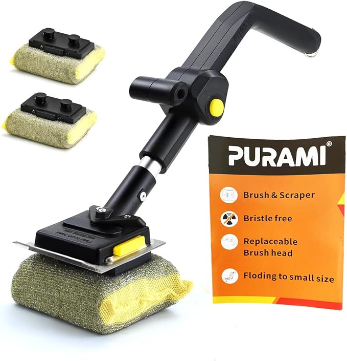 Folding Bristle Free Outdoor Grill Brush by PURAMI