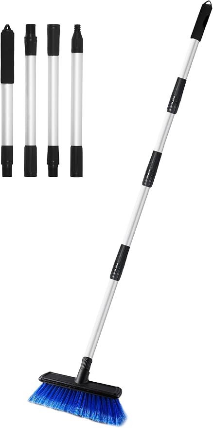 62" Car Wash Brush Mop with Long Handle, House Siding, Extension Aluminum Alloy by EVERRUSH