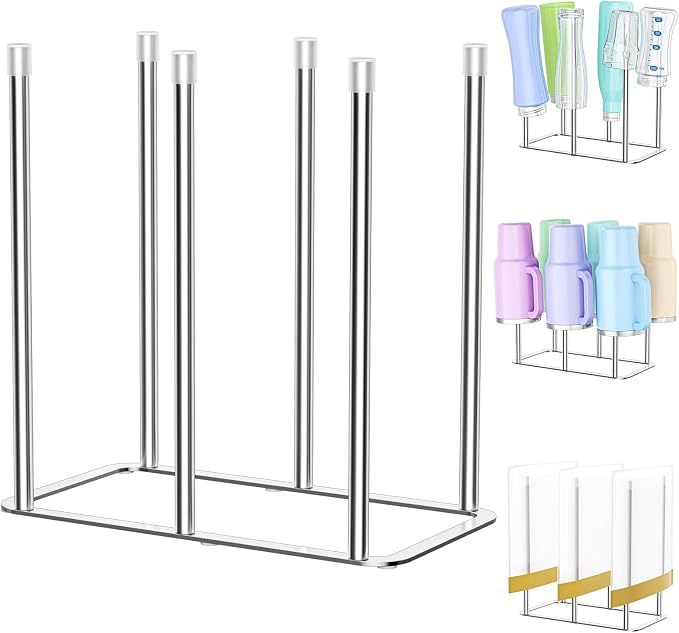Water Bottle Drying Rack Reusable Bottle Rack Dryer Kitchen Stand Holder Metal by WelcometotheXILIMEN