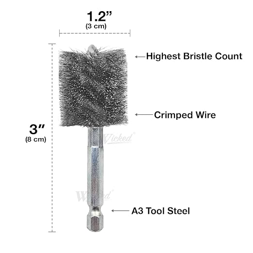 WICKED Professional ID Copper Tube Pipe Cleaner Replacement Brushes) - Image 2