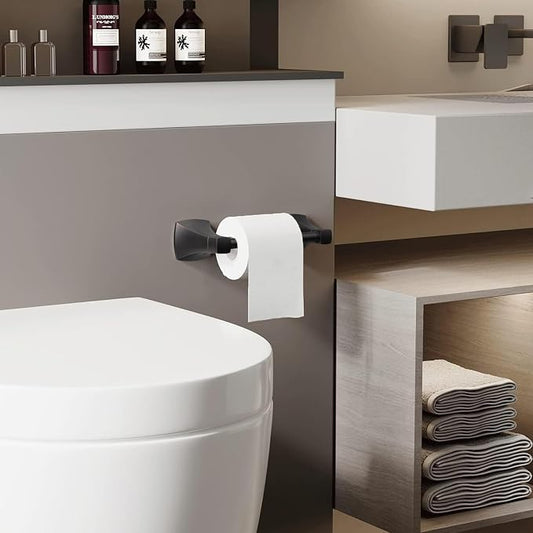 Toilet Paper Holder Wall Mount Oil Rubbed Bronze Double Post Pivoting Tissue - Image 2