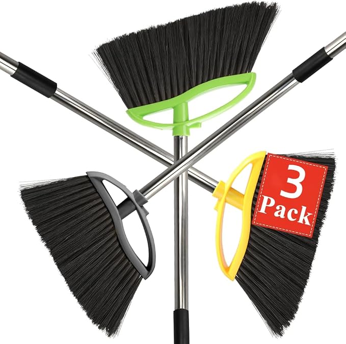 3 Pack Soft Bristle Angle Broom by CHANHOO