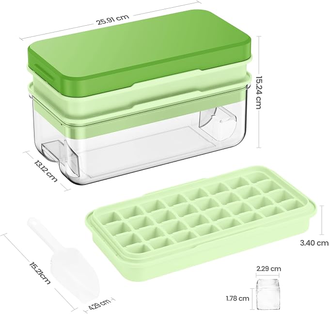 PHINOX Ice Cube Tray With Lid and Bin, Ice Trays - Image 5