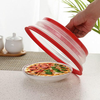 Collapsible Microwave Splatter Cover, 10.5 Inch, Dishwasher-safe, Microwave Plate Cover With Steam Vent，BPA-Free Silicone & Plastic (Beige grey)