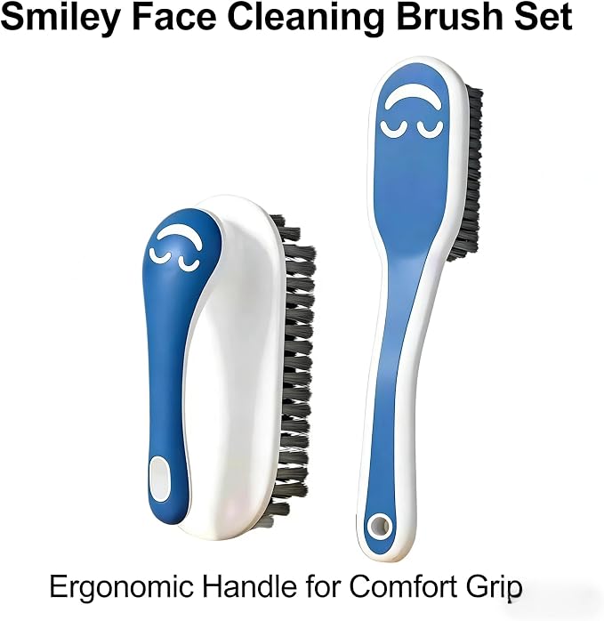 2 PCS Soft Bristle Shoe Brush Set – Long Handle & Short Handle Scrubbing - Image 3