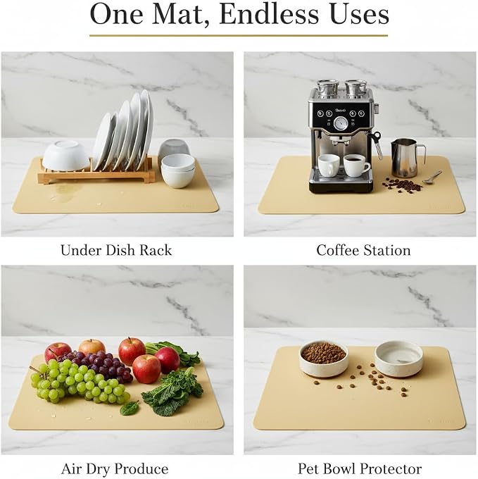 Dish Drying Mat Super Absorbent – 16" x 18" Coffee Mat - Image 8