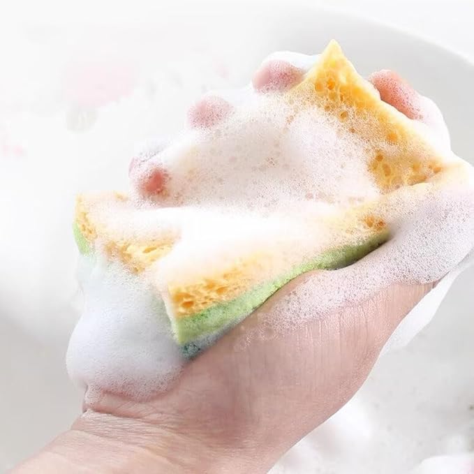 6 Pack Heavy Duty Kitchen Sponge Dish Sponges Double-Sided Dishwashing Scrub - Image 7