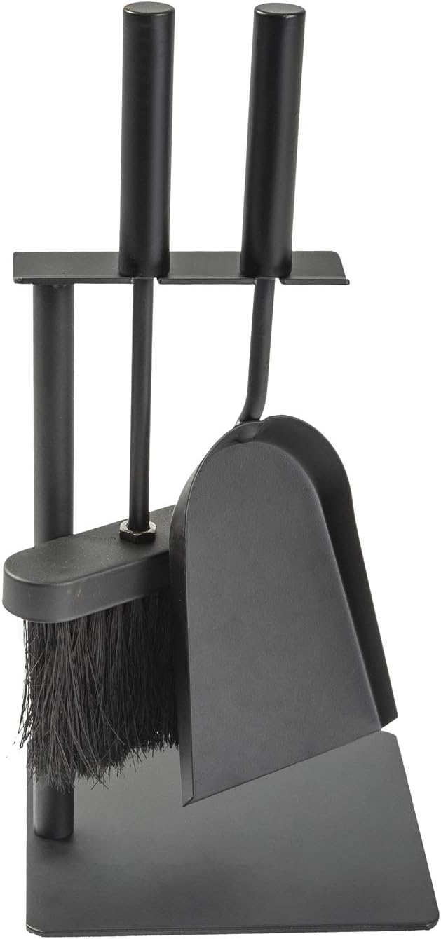 Hearth Tidy Set, All Black, Wood Stove Tool Set, Fireplace Companion Set by Aboniris