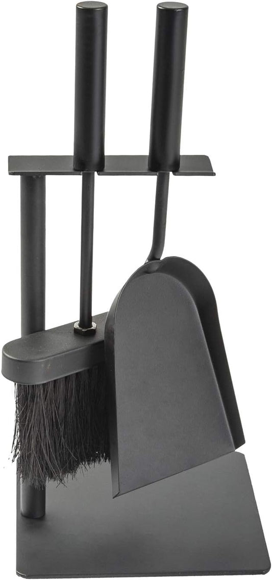 Hearth Tidy Set, All Black, Wood Stove Tool Set, Fireplace Companion Set by Aboniris