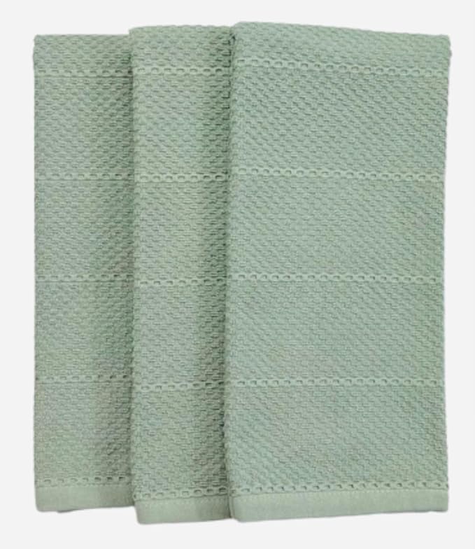 Serafina Home Sage Green Kitchen Dish Towels: 100% Cotton Cloth Soft Cleaning - Image 8