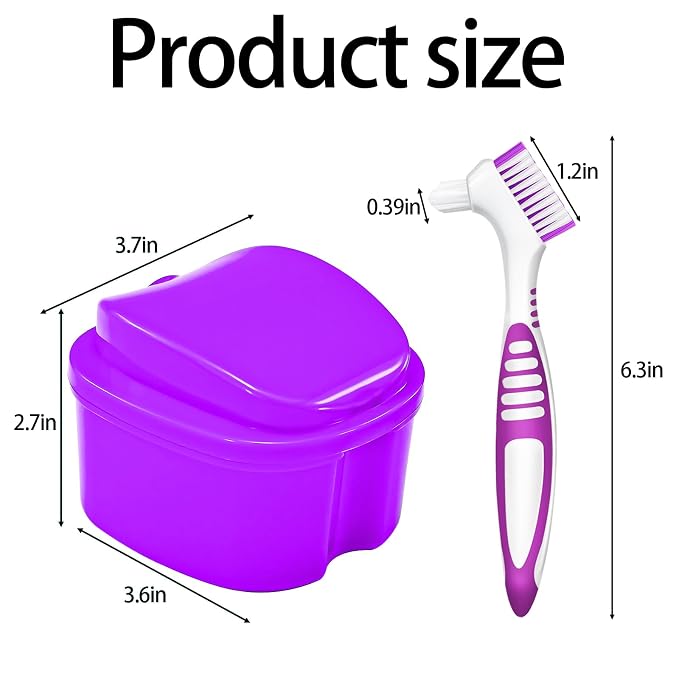 Denture Bath Case Denture Cleaning Cup - Image 2