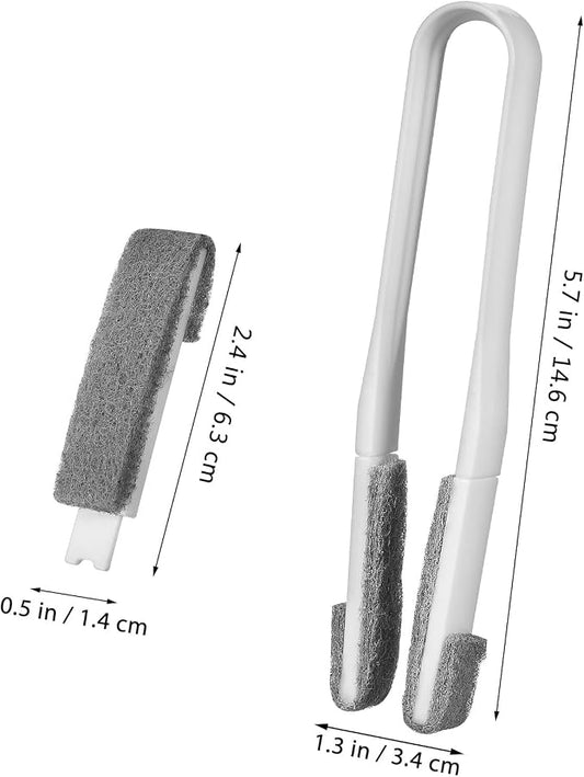 Blind Cleaner Duster Tool with 1 Clip and 6 Replaceable Brush Heads, Microfiber - Image 2